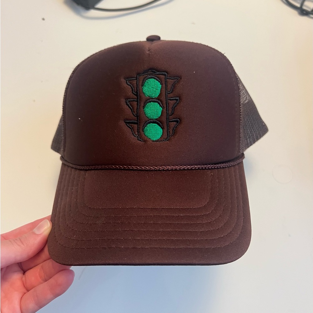 Green lights trucker hat